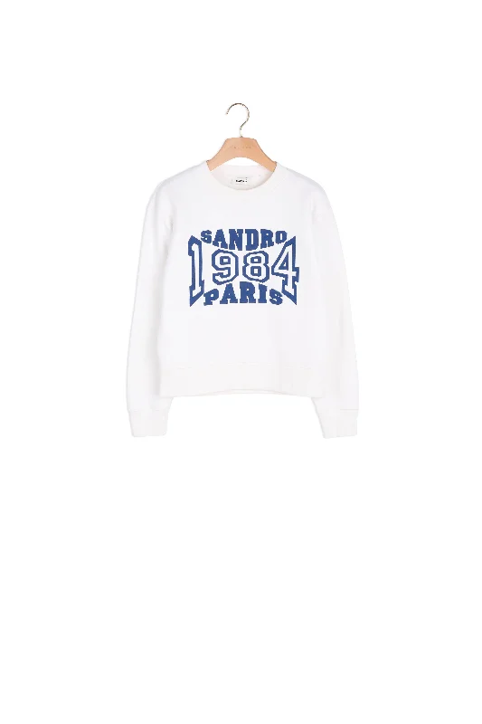 Women's zip - up sweatshirt in pastel blue for a soft and stylish outfitSweatshirt à message Women's zip - up sweatshirt in pastel blue for a soft and stylish outfitSweatshirt à message
