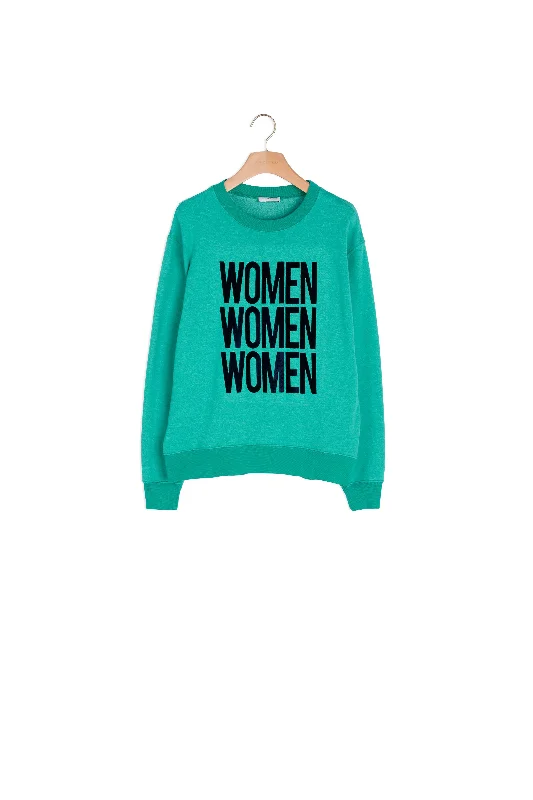 Women's zip - up sweatshirt in pastel blue for a soft and stylish outfitSweat à message Women's zip - up sweatshirt in pastel blue for a soft and stylish outfitSweat à message