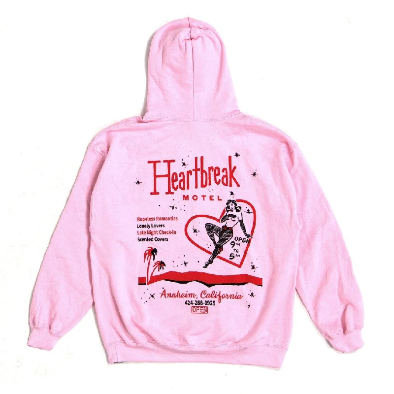 Heartbreak Motel Hoodie Light Pink