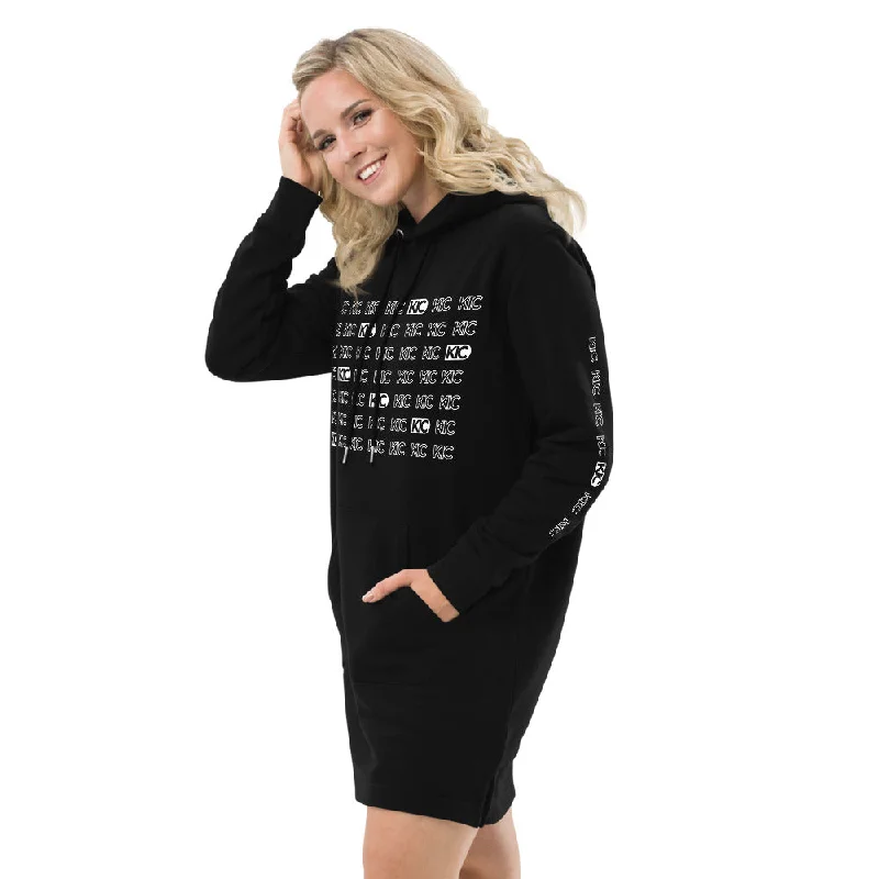 Women's mock - neck sweatshirt made of moisture - wicking material for fitness useKIC Organic Cotton Hoodie Dress with Echo Print Women's mock - neck sweatshirt made of moisture - wicking material for fitness useKIC Organic Cotton Hoodie Dress with Echo Print