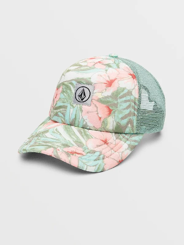 Women's cropped satin jackets in pastel shades for a glamorous evening outInto Paradise Hat - Chlorine Women's cropped satin jackets in pastel shades for a glamorous evening outInto Paradise Hat - Chlorine