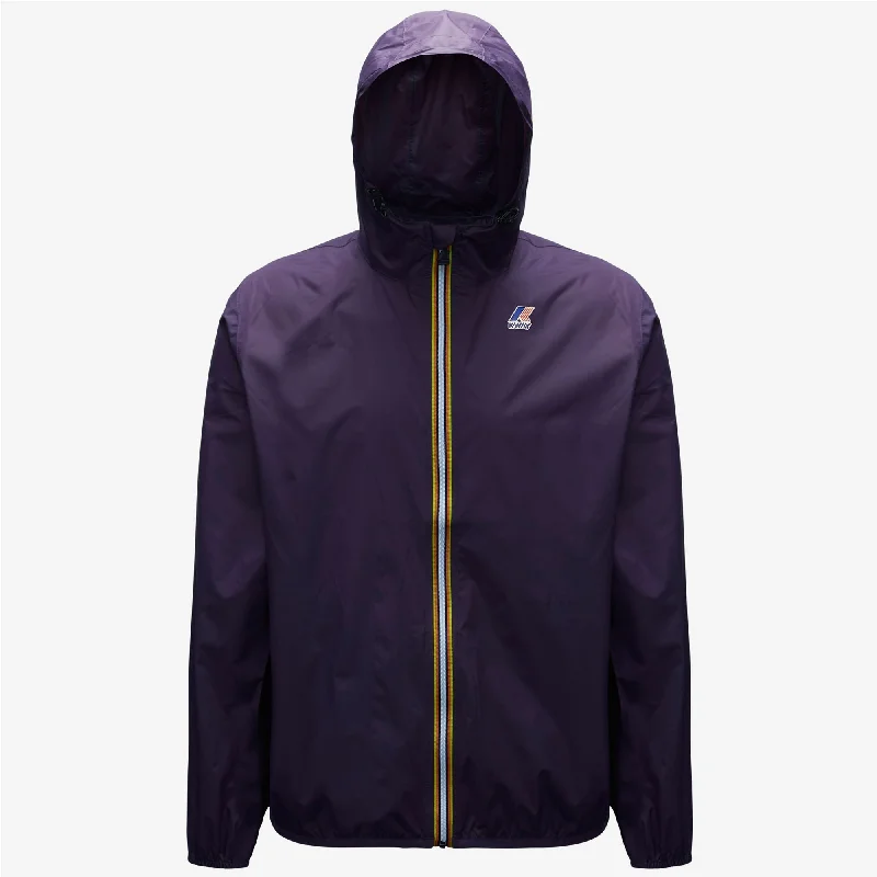 Women's cropped satin jackets in pastel shades for a glamorous evening outClaude - Unisex Packable Full Zip Waterproof Rain Jacket in Violet Women's cropped satin jackets in pastel shades for a glamorous evening outClaude - Unisex Packable Full Zip Waterproof Rain Jacket in Violet