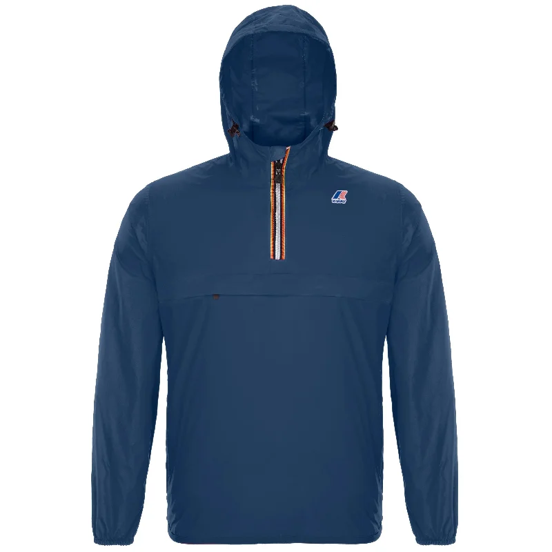 Women's bomber jackets with floral embroidery for a feminine and unique designLeon - Packable Quarter Zip Rain Jacket in Blue Deep Women's bomber jackets with floral embroidery for a feminine and unique designLeon - Packable Quarter Zip Rain Jacket in Blue Deep