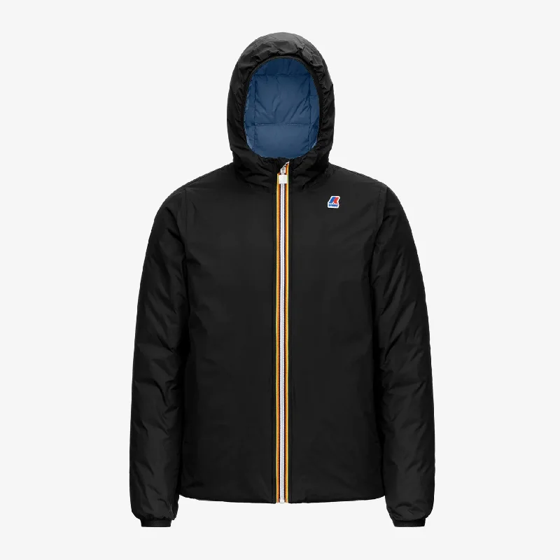 Women's quilted puffer jackets in a cropped silhouette for a modern twistJacques Thermo Plus Reversible Hooded Slim Fit Jacket for Men in Black Pure - Blue Ash Women's quilted puffer jackets in a cropped silhouette for a modern twistJacques Thermo Plus Reversible Hooded Slim Fit Jacket for Men in Black Pure - Blue Ash