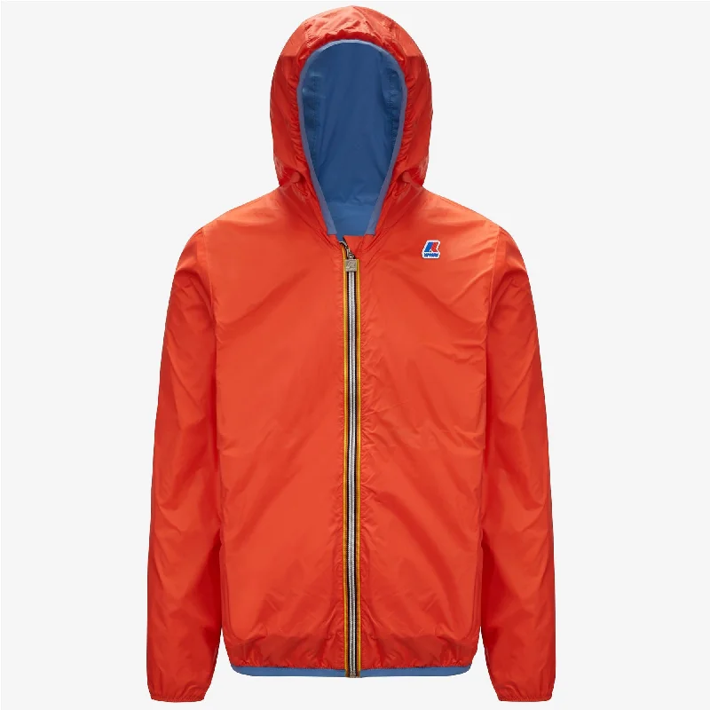 Jacques Plus Double Reversible - Full Zip Men Windbreaker in Blue Smoke - Orange