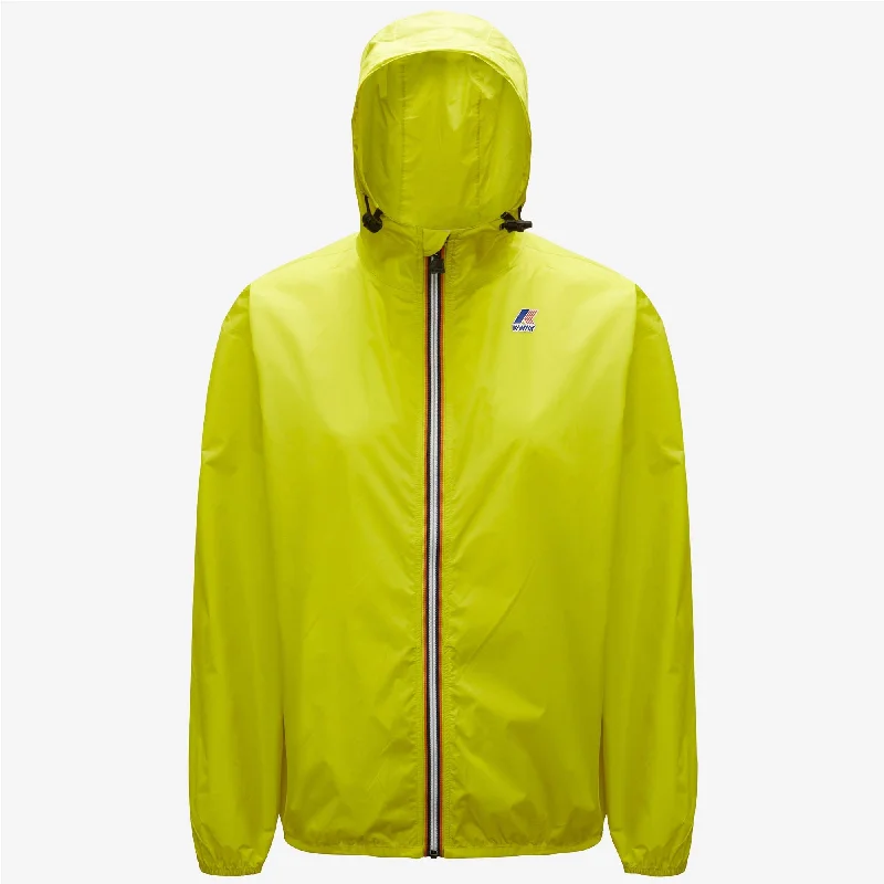 Women's cropped down jackets in bold colors for a sporty and fashionable winter outfitClaude - Unisex Packable Full Zip Waterproof  Rain Jacket in Green Lime
