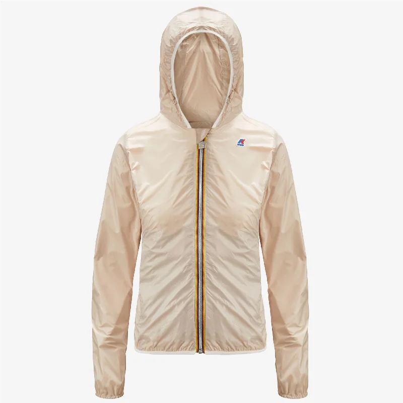 Women's faux fur - trimmed denim jackets for a trendy and cozy styleLily Plus Double - Reversible Waterproof Full Zip Windbreaker in White-Beige Women's faux fur - trimmed denim jackets for a trendy and cozy styleLily Plus Double - Reversible Waterproof Full Zip Windbreaker in White-Beige