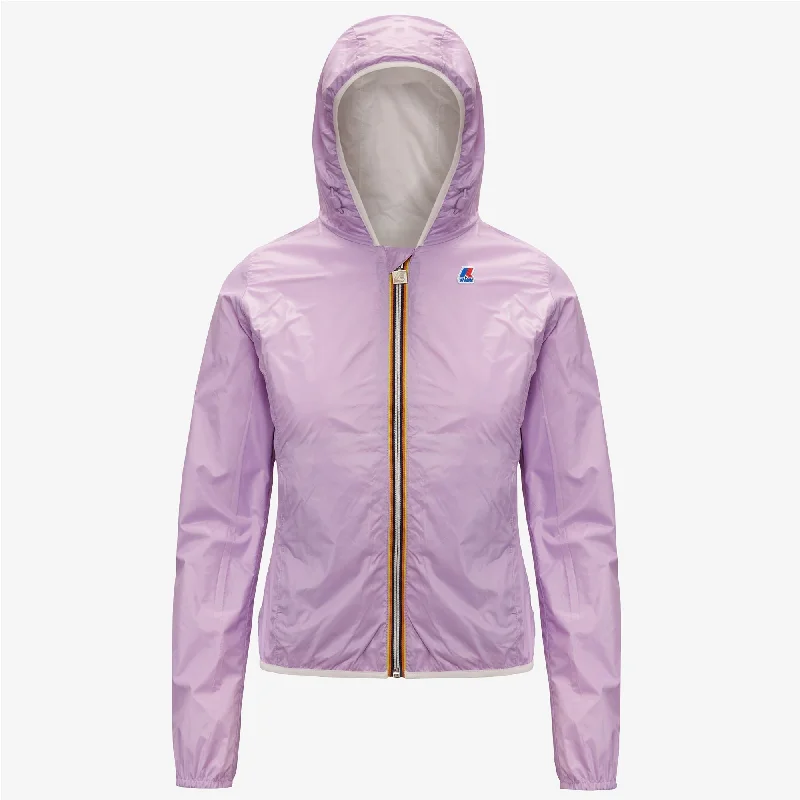 Women's pea coats in a plus - size fit for a flattering and warm winter coatLily Plus Double - Reversible Waterproof Full Zip Windbreaker in White-Viole Peonia Women's pea coats in a plus - size fit for a flattering and warm winter coatLily Plus Double - Reversible Waterproof Full Zip Windbreaker in White-Viole Peonia