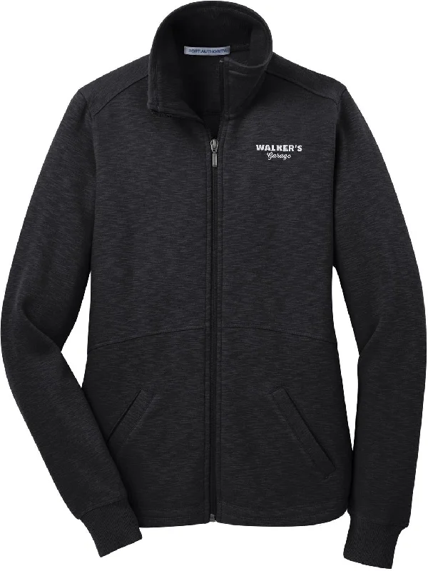 Women's cropped satin jackets in pastel shades for a glamorous evening outPort Authority Ladies Slub Fleece Full-Zip