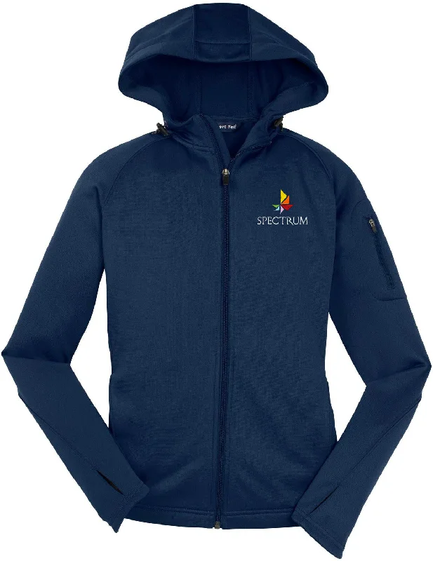 Women's bomber jackets with a holographic finish for a futuristic and eye - catching lookPort Authority Ladies Tech Fleece Full-Zip Hooded Women's bomber jackets with a holographic finish for a futuristic and eye - catching lookPort Authority Ladies Tech Fleece Full-Zip Hooded