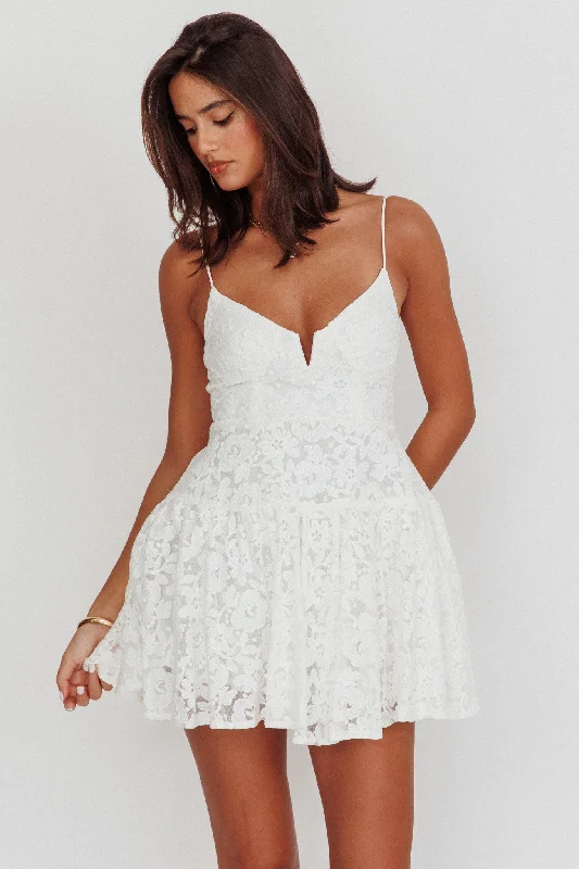 Shift Women Dress with a Simple and Classic Design for Everyday WearLake Como Lace Mini Dress White Shift Women Dress with a Simple and Classic Design for Everyday WearLake Como Lace Mini Dress White