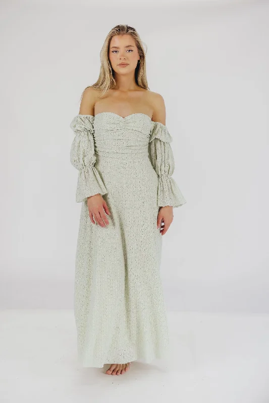Ball Gown Women Dress with a Full Skirt for a Princess - like LookCorrine Tiered Sleeve Maxi Dress with Pockets in Mint - Bump Friendly & Inclusive Sizing (S-3XL) Ball Gown Women Dress with a Full Skirt for a Princess - like LookCorrine Tiered Sleeve Maxi Dress with Pockets in Mint - Bump Friendly & Inclusive Sizing (S-3XL)