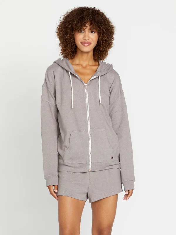 Women's trench coats with a removable belt for customizable stylingLived in Lounge Zip Jacket - Daze Grey Women's trench coats with a removable belt for customizable stylingLived in Lounge Zip Jacket - Daze Grey
