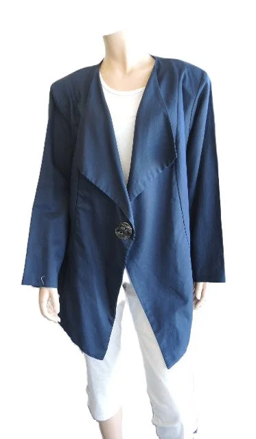 Women's denim jackets with a patchwork design for a bohemian and artsy styleLorissa Linen Blend Jacket Women's denim jackets with a patchwork design for a bohemian and artsy styleLorissa Linen Blend Jacket