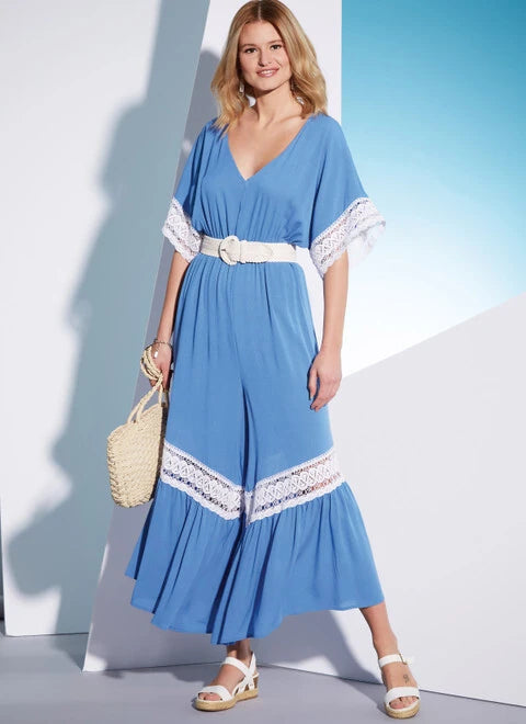 Women jumpsuits with bow - tie details for a sweet and charming appearanceMcCalls Romper and Jumpsuit M8313 Women jumpsuits with bow - tie details for a sweet and charming appearanceMcCalls Romper and Jumpsuit M8313