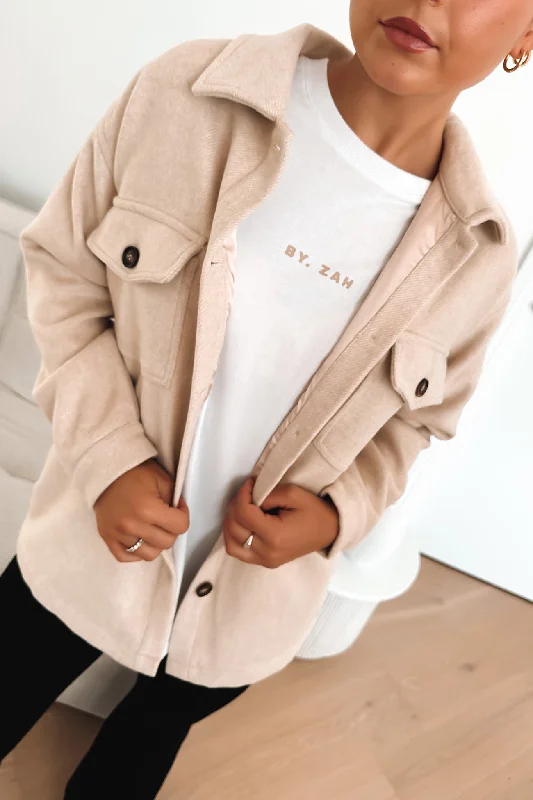 Women's double - breasted tweed jackets in classic colors for a sophisticated office lookMiles Coat Beige Women's double - breasted tweed jackets in classic colors for a sophisticated office lookMiles Coat Beige
