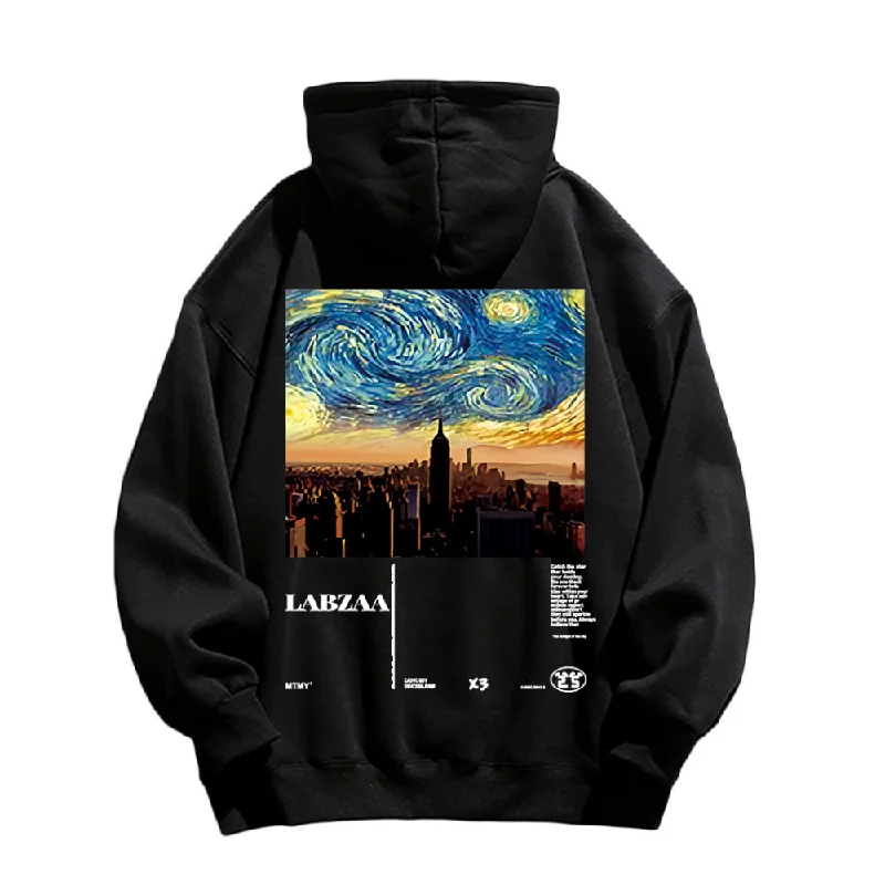 Women's sweatshirt with a mesh panel insert for breathability during workoutsModern Van Gogh Starry Sky Hoodie Women's sweatshirt with a mesh panel insert for breathability during workoutsModern Van Gogh Starry Sky Hoodie