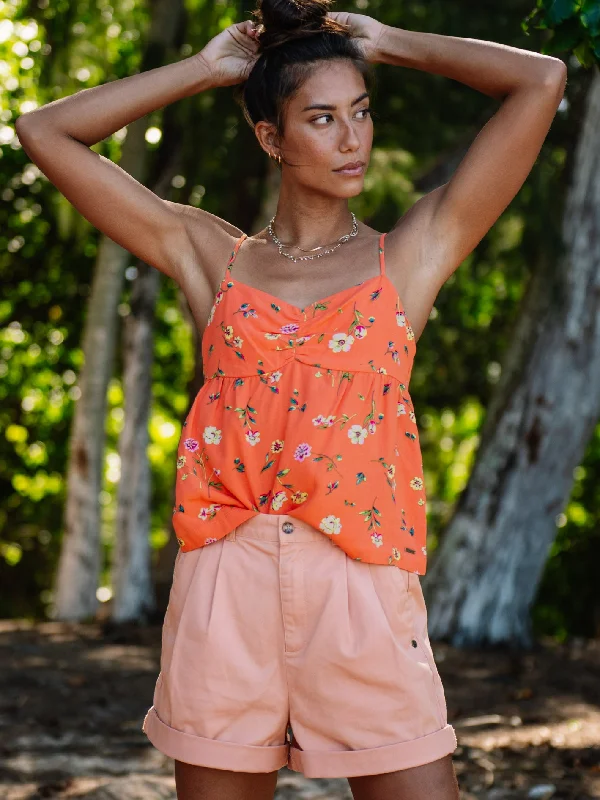 Women's moto jackets with a lace - up front for a unique and stylish touchMucho Mahalo Cami Tank - Dark Coral Women's moto jackets with a lace - up front for a unique and stylish touchMucho Mahalo Cami Tank - Dark Coral