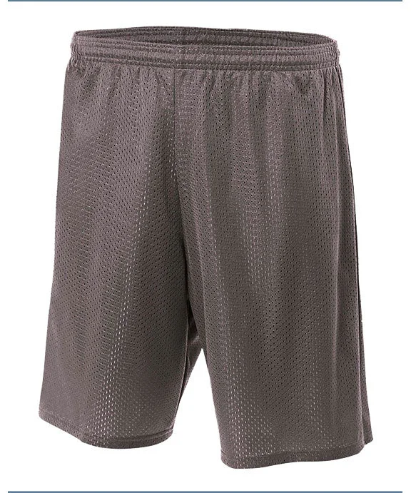 Women's cropped sweatshirt with a lace - trimmed hem for a romantic lookN5296 - A4 Adult Tricot Mesh Shorts | Graphite Women's cropped sweatshirt with a lace - trimmed hem for a romantic lookN5296 - A4 Adult Tricot Mesh Shorts | Graphite