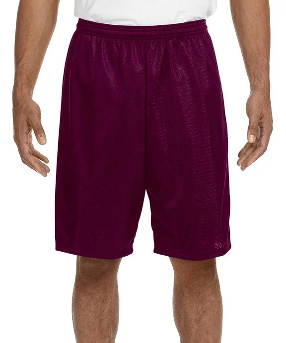 Women's hoodie with a kangaroo pocket and a pom - pom drawstring for added charmN5296 - A4 Adult Tricot Mesh Shorts | Maroon Women's hoodie with a kangaroo pocket and a pom - pom drawstring for added charmN5296 - A4 Adult Tricot Mesh Shorts | Maroon