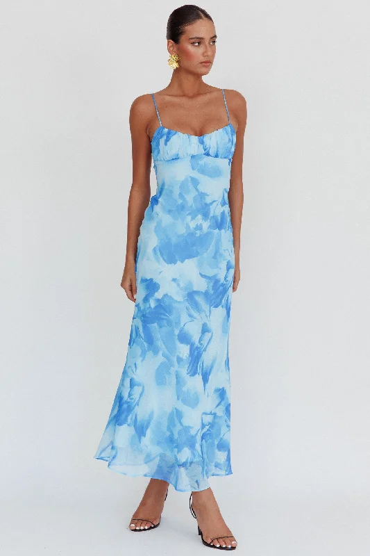 Backless Women Dress for a Sexy and Alluring Look at Evening EventsNerida Low Back Twist Maxi Dress Blue Backless Women Dress for a Sexy and Alluring Look at Evening EventsNerida Low Back Twist Maxi Dress Blue