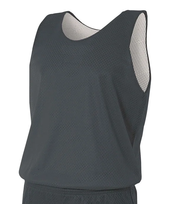 Women's mock - neck sweatshirt made of moisture - wicking material for fitness useNF1270 - A4 Mens Reversible Mesh Tank Top | Graphite/White Women's mock - neck sweatshirt made of moisture - wicking material for fitness useNF1270 - A4 Mens Reversible Mesh Tank Top | Graphite/White