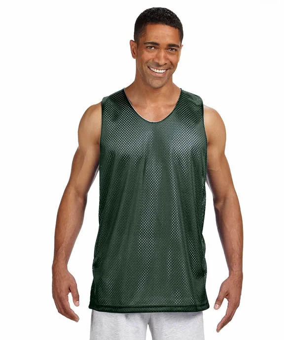 Women's color - block hoodie combining bold hues for a fashion - forward statementNF1270 - A4 Mens Reversible Mesh Tank Top | Hunter/White Women's color - block hoodie combining bold hues for a fashion - forward statementNF1270 - A4 Mens Reversible Mesh Tank Top | Hunter/White