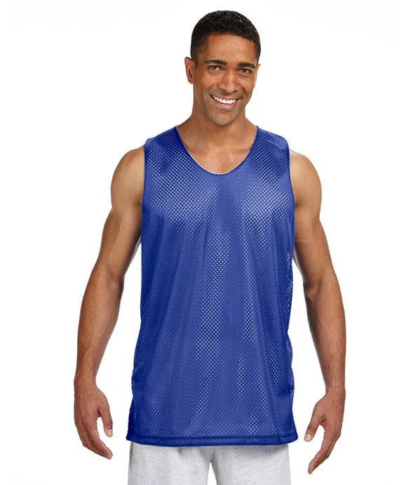 Women's cropped sweatshirt with a slogan graphic for a fun and expressive lookNF1270 - A4 Mens Reversible Mesh Tank Top | Royal/White Women's cropped sweatshirt with a slogan graphic for a fun and expressive lookNF1270 - A4 Mens Reversible Mesh Tank Top | Royal/White