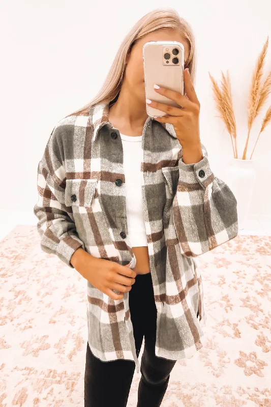 Women's shearling - lined suede jackets for ultimate warmth and luxuryNoah Shacket Grey Women's shearling - lined suede jackets for ultimate warmth and luxuryNoah Shacket Grey