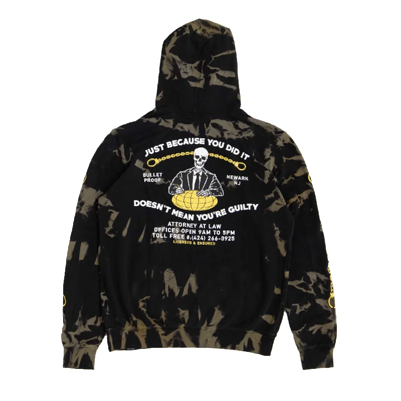 Women's sherpa - lined hoodie for extreme cold weather outdoor activitiesNot Guilty Hoodie Black Tie Dye Women's sherpa - lined hoodie for extreme cold weather outdoor activitiesNot Guilty Hoodie Black Tie Dye
