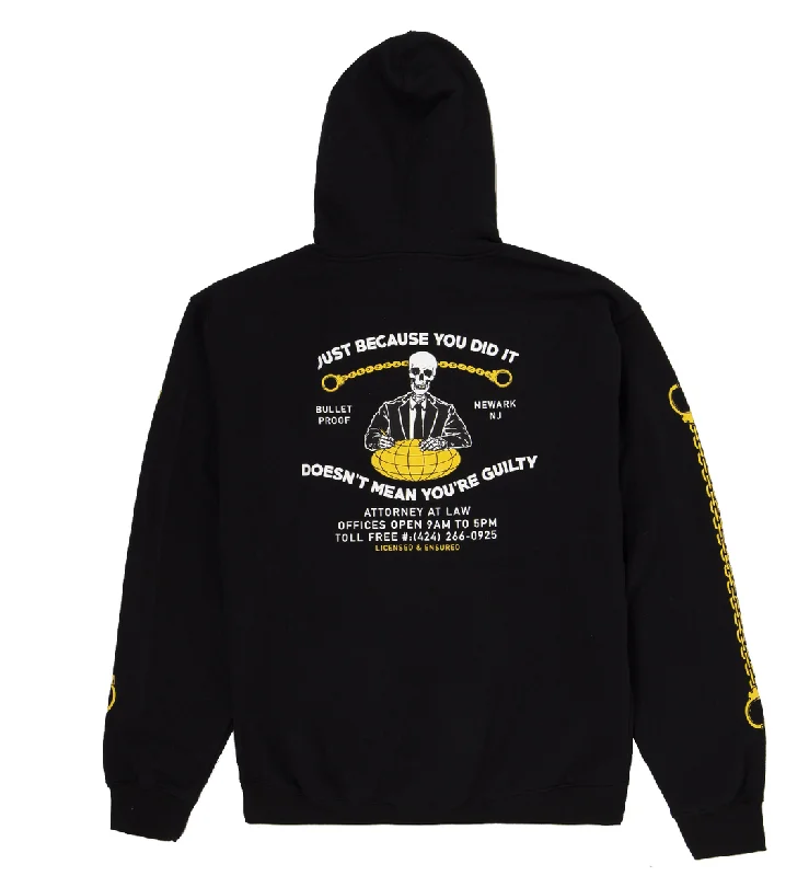 Women's sherpa - lined hoodie for extreme cold weather outdoor activitiesNot Guilty Hoodie Black Women's sherpa - lined hoodie for extreme cold weather outdoor activitiesNot Guilty Hoodie Black