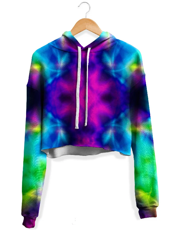 Nous Dissenys Tie-Dye Fleece Crop Hoodie