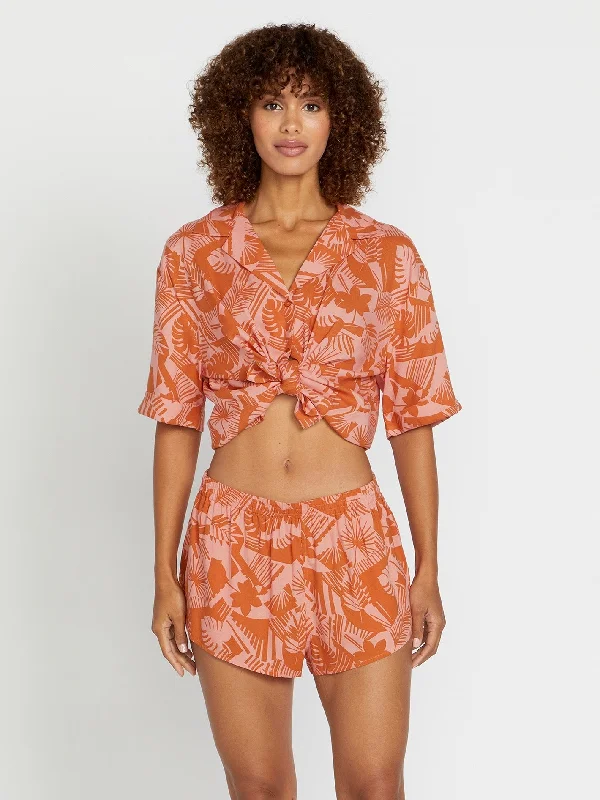 Women's long - line cardigan jackets in a soft knit for a cozy and elegant lookOff Tropic Shorts - Burnt Sienna Women's long - line cardigan jackets in a soft knit for a cozy and elegant lookOff Tropic Shorts - Burnt Sienna