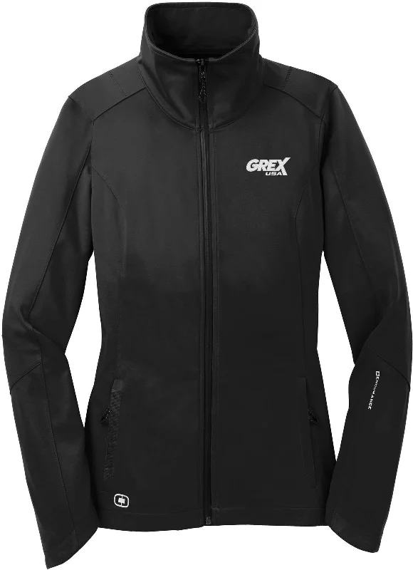Women's quilted puffer jackets in a cropped silhouette for a modern twistOGIO Endurance Ladies Crux Soft Shell Women's quilted puffer jackets in a cropped silhouette for a modern twistOGIO Endurance Ladies Crux Soft Shell