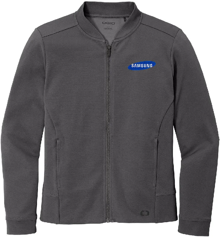 Women's bomber jackets with a holographic finish for a futuristic and eye - catching lookOGIO Ladies Hinge Full-Zip Women's bomber jackets with a holographic finish for a futuristic and eye - catching lookOGIO Ladies Hinge Full-Zip