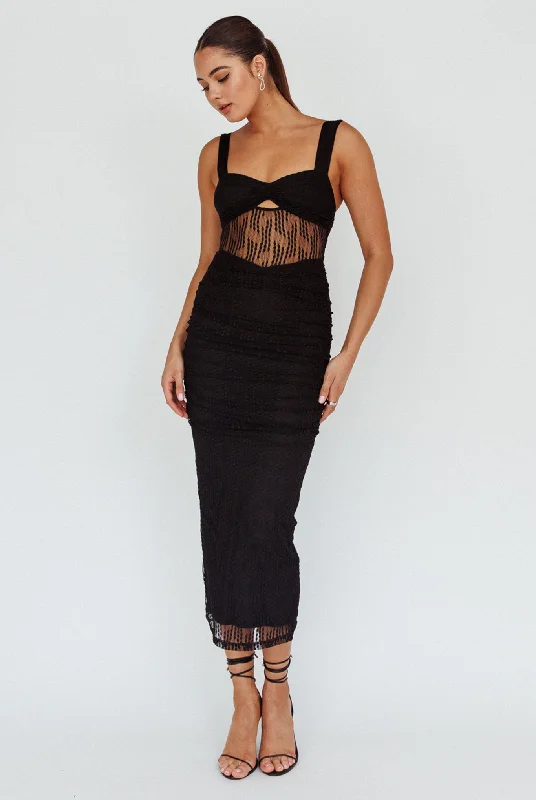 Sheath Women Dress with a Tailored Fit for a Professional LookOliana Embroidered Mesh Midi Dress Black Sheath Women Dress with a Tailored Fit for a Professional LookOliana Embroidered Mesh Midi Dress Black
