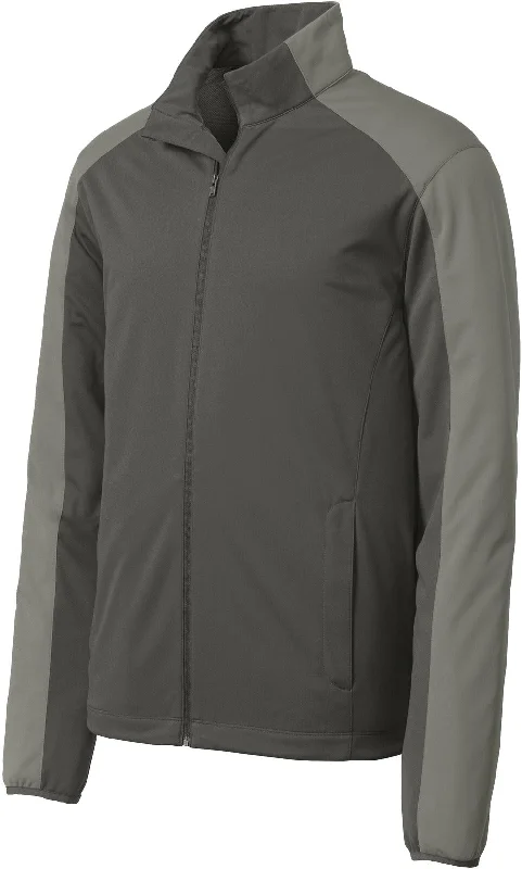 Women's bomber jackets with a holographic finish for a futuristic and eye - catching lookCLOSEOUT - Port Authority Active Colorblock Soft Shell Jacket Women's bomber jackets with a holographic finish for a futuristic and eye - catching lookCLOSEOUT - Port Authority Active Colorblock Soft Shell Jacket