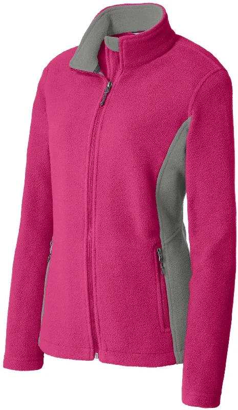 Women's windbreaker jackets with adjustable hoods for windy daysCLOSEOUT - Port Authority Ladies Colorblock Value Fleece Jacket Women's windbreaker jackets with adjustable hoods for windy daysCLOSEOUT - Port Authority Ladies Colorblock Value Fleece Jacket