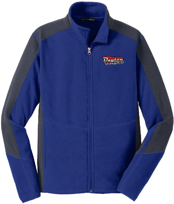 Women's moto jackets with a lace - up front for a unique and stylish touchPort Authority Colorblock Microfleece Jacket Women's moto jackets with a lace - up front for a unique and stylish touchPort Authority Colorblock Microfleece Jacket