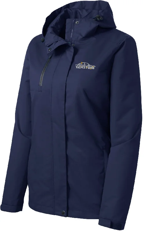 Women's denim jackets with a patchwork design for a bohemian and artsy stylePort Authority Ladies All-Conditions Jacket Women's denim jackets with a patchwork design for a bohemian and artsy stylePort Authority Ladies All-Conditions Jacket