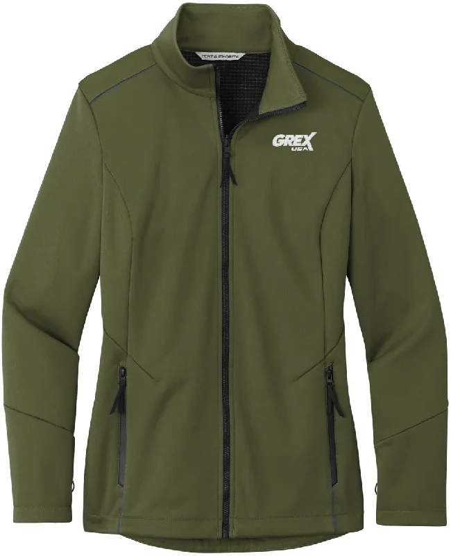 Women's military - style jackets with epaulets for a tough and fashionable appearancePort Authority Ladies Collective Tech Soft Shell Jacket Women's military - style jackets with epaulets for a tough and fashionable appearancePort Authority Ladies Collective Tech Soft Shell Jacket
