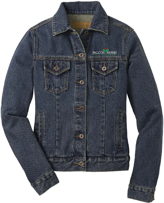Women's denim jackets with a patchwork design for a bohemian and artsy stylePort Authority Ladies Denim Jacket Women's denim jackets with a patchwork design for a bohemian and artsy stylePort Authority Ladies Denim Jacket