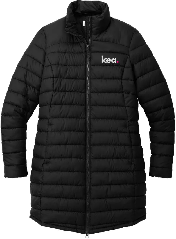 Women's cropped satin jackets in pastel shades for a glamorous evening outPort Authority Ladies Horizon Puffy Long Jacket