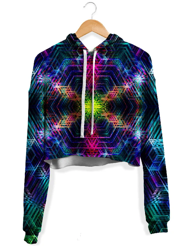Women's graphic - printed sweatshirt featuring floral patterns for a feminine touchPsychedelia Fleece Crop Hoodie Women's graphic - printed sweatshirt featuring floral patterns for a feminine touchPsychedelia Fleece Crop Hoodie
