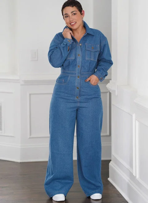 Women jumpsuits with high - low hems for a modern and fashion - forward styleSimplicity Jumpsuits S9822 Women jumpsuits with high - low hems for a modern and fashion - forward styleSimplicity Jumpsuits S9822