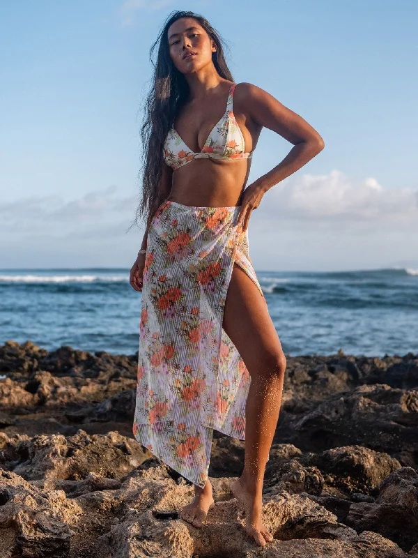 Women's bomber jackets with a holographic finish for a futuristic and eye - catching lookSo Right Sarong - White Combo Women's bomber jackets with a holographic finish for a futuristic and eye - catching lookSo Right Sarong - White Combo