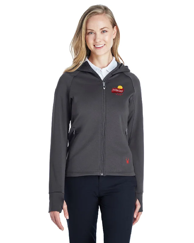 Women's cropped leather jackets with silver zippers for a punk - inspired outfitSpyder Ladies Hayer Full-Zip Hooded Fleece Jacket Women's cropped leather jackets with silver zippers for a punk - inspired outfitSpyder Ladies Hayer Full-Zip Hooded Fleece Jacket