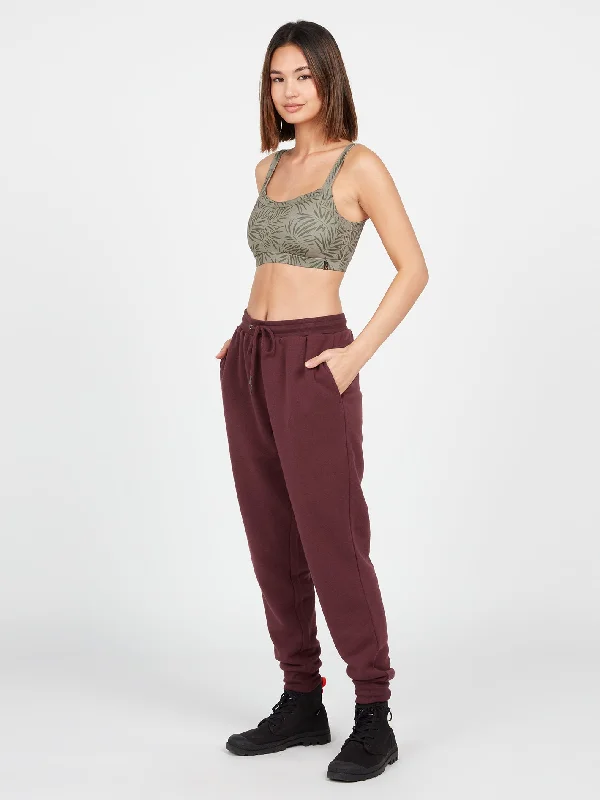 Women's cropped satin jackets in pastel shades for a glamorous evening outStone Stacked Jogger Pants - Burgundy Women's cropped satin jackets in pastel shades for a glamorous evening outStone Stacked Jogger Pants - Burgundy