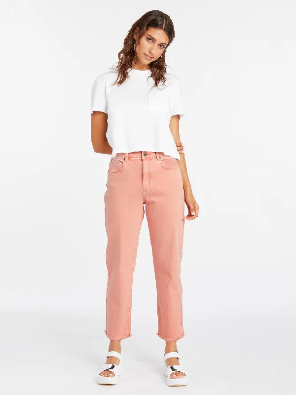 Women's cropped satin jackets in pastel shades for a glamorous evening outStone Step High Rise Pant - Light Mauve Women's cropped satin jackets in pastel shades for a glamorous evening outStone Step High Rise Pant - Light Mauve