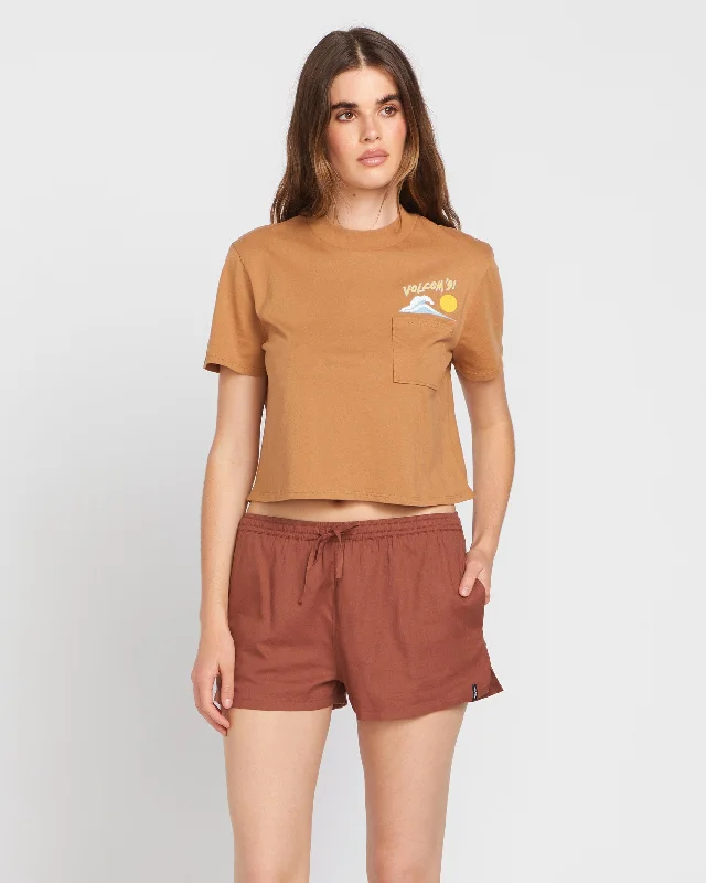 Women's bomber jackets with floral embroidery for a feminine and unique designStone Def Shorts - Chestnut Brown Women's bomber jackets with floral embroidery for a feminine and unique designStone Def Shorts - Chestnut Brown
